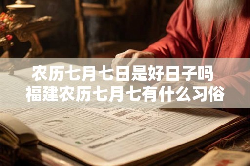 农历七月七日是好日子吗 福建农历七月七有什么习俗 农历七月七日是好日子吗 福建农历七月七有什么习俗