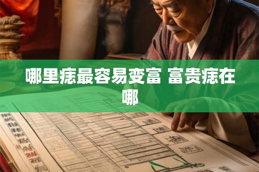 哪里痣最容易变富 富贵痣在哪