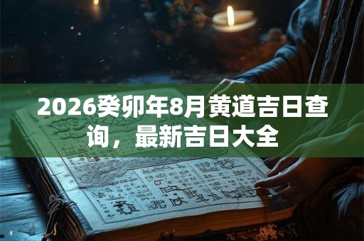 2026癸卯年8月黄道吉日查询,最新吉日大全 2026癸卯年8月黄道吉日查询,最新吉日大全