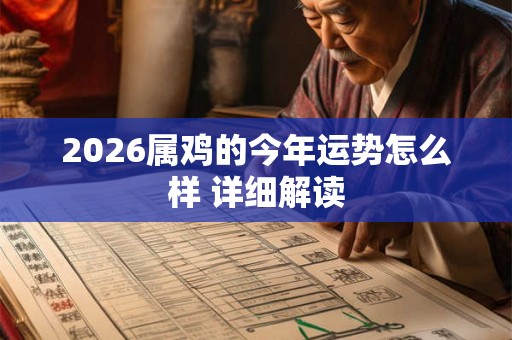 2026属鸡的今年运势怎么样 详细解读