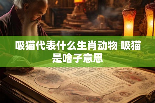 吸猫代表什么生肖动物 吸猫是啥子意思