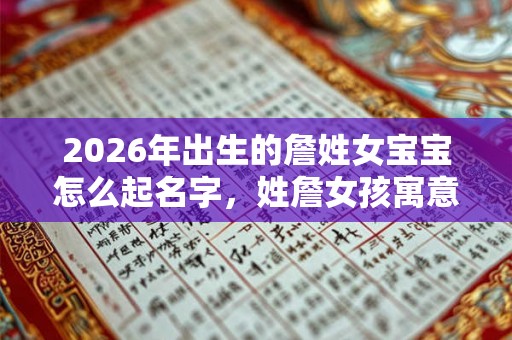 2026年出生的詹姓女宝宝怎么起名字，姓詹女孩寓意好的名字