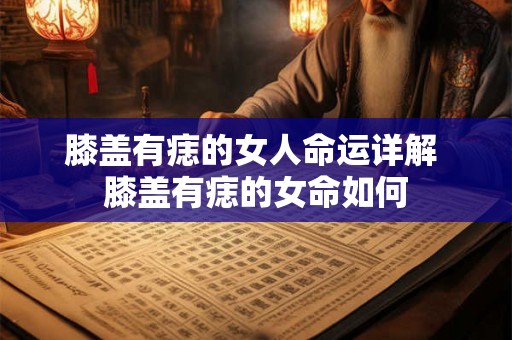 膝盖有痣的女人命运详解 膝盖有痣的女命如何