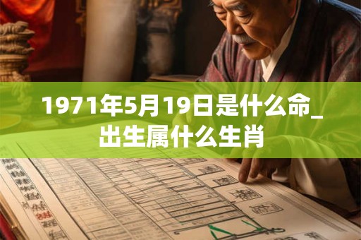 1971年5月19日是什么命_出生属什么生肖