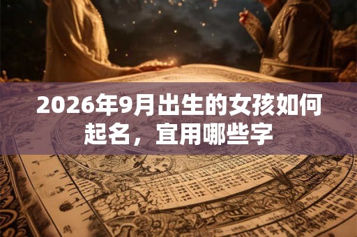 2026年9月出生的女孩如何起名，宜用哪些字