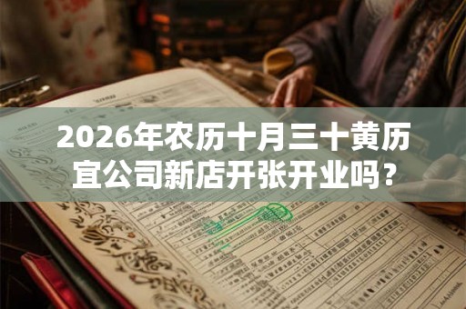 2026年农历十月三十黄历宜公司新店开张开业吗？