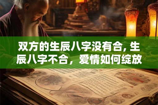 双方的生辰八字没有合, 生辰八字不合,爱情如何绽放? 双方的生辰八字没有合, 生辰八字不合,爱情如何绽放?