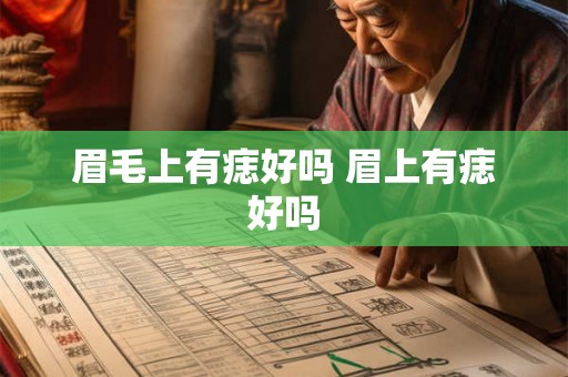 眉毛上有痣好吗 眉上有痣好吗