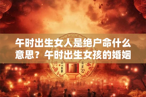 午时出生女人是绝户命什么意思?午时出生女孩的婚姻美满 午时出生女人是绝户命什么意思?午时出生女孩的婚姻美满