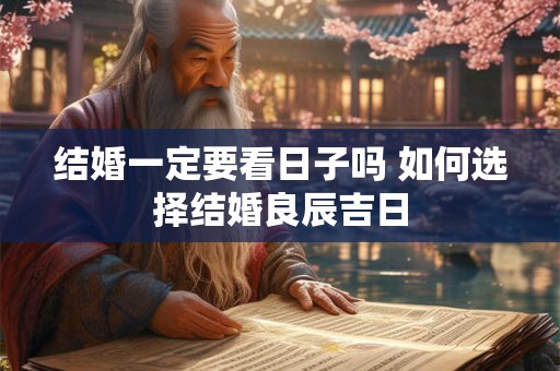 结婚一定要看日子吗 如何选择结婚良辰吉日
