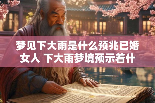梦见下大雨是什么预兆已婚女人 下大雨梦境预示着什么对已婚女性