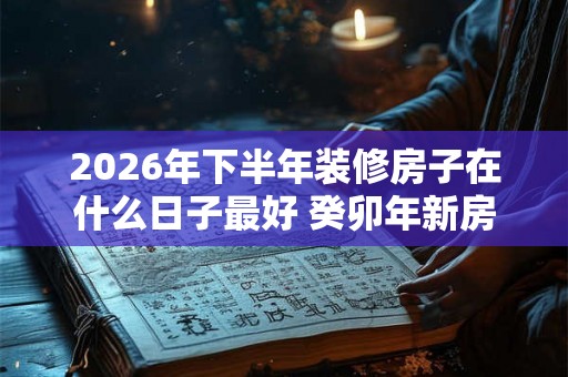 2026年下半年装修房子在什么日子最好 癸卯年新房装修动工吉日查询表