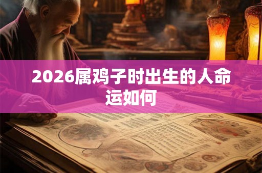 2026属鸡子时出生的人命运如何