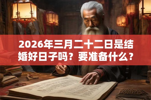 2026年三月二十二日是结婚好日子吗？要准备什么？