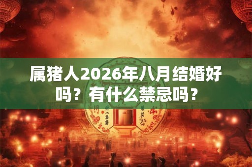 属猪人2026年八月结婚好吗?有什么禁忌吗? 属猪人2026年八月结婚好吗?有什么禁忌吗?