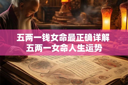 五两一钱女命最正确详解 五两一女命人生运势