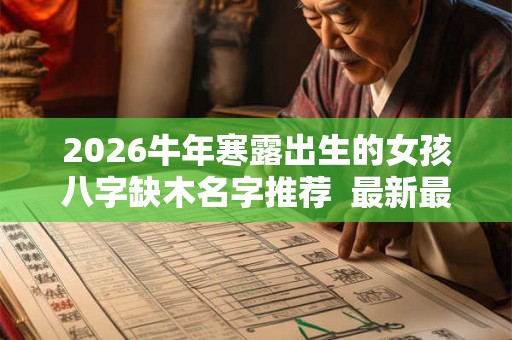 2026牛年寒露出生的女孩八字缺木名字推荐 最新最全 2026牛年寒露出生的女孩八字缺木名字推荐 最新最全