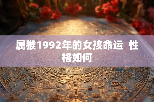 属猴1992年的女孩命运  性格如何
