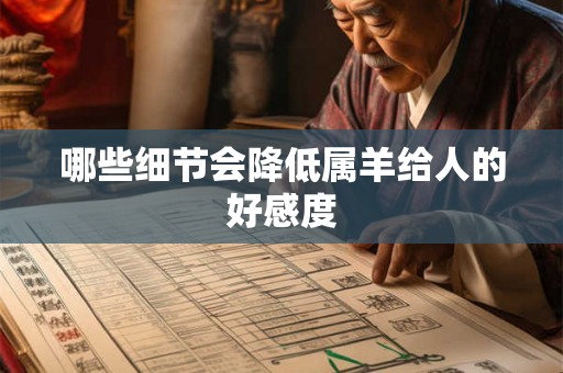 哪些细节会降低属羊给人的好感度 哪些细节会降低属羊给人的好感度