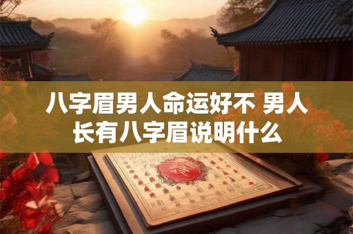八字眉男人命运好不 男人长有八字眉说明什么 八字眉男人命运好不 男人长有八字眉说明什么