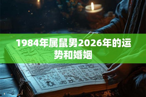 1984年属鼠男2026年的运势和婚姻