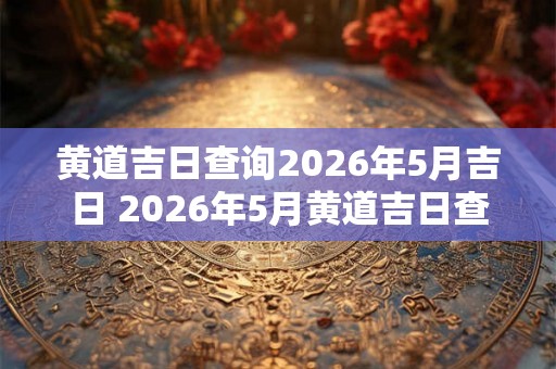 黄道吉日查询2026年5月吉日 2026年5月黄道吉日查询