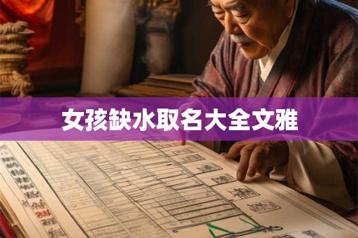 女孩缺水取名大全文雅