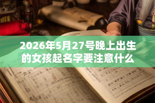2026年5月27号晚上出生的女孩起名字要注意什么