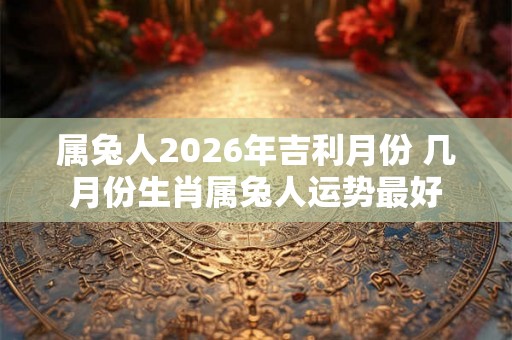 属兔人2026年吉利月份 几月份生肖属兔人运势最好