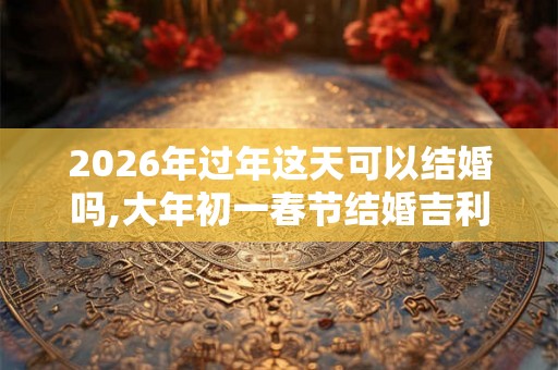 2026年过年这天可以结婚吗,大年初一春节结婚吉利吗
