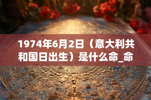 1974年6月2日（意大利共和国日出生）是什么命_命运如何