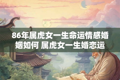 86年属虎女一生命运情感婚姻如何 属虎女一生婚恋运解析