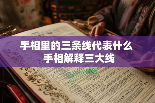 手相里的三条线代表什么  手相解释三大线
