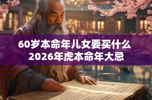 60岁本命年儿女要买什么 2026年虎本命年大忌 60岁本命年儿女要买什么 2026年虎本命年大忌