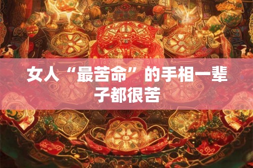 女人“最苦命”的手相一辈子都很苦