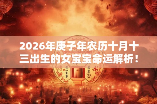 2026年庚子年农历十月十三出生的女宝宝命运解析！