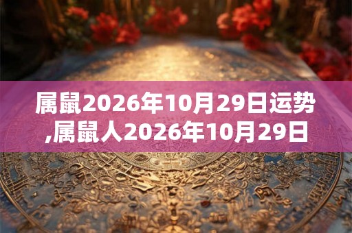 属鼠2026年10月29日运势,属鼠人2026年10月29日财运,生肖鼠2026年10月29日运势