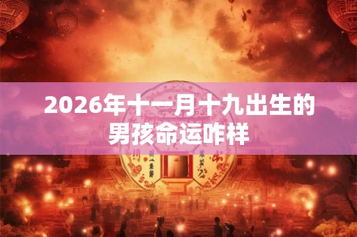 2026年十一月十九出生的男孩命运咋样