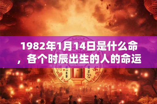 1982年1月14日是什么命，各个时辰出生的人的命运
