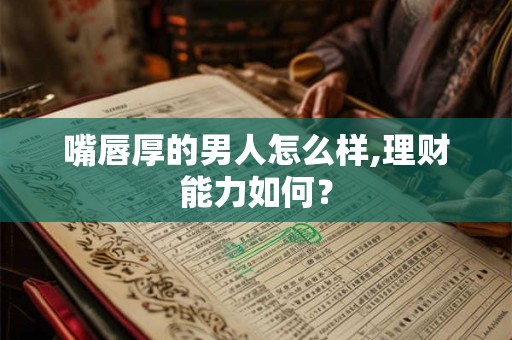 嘴唇厚的男人怎么样,理财能力如何？