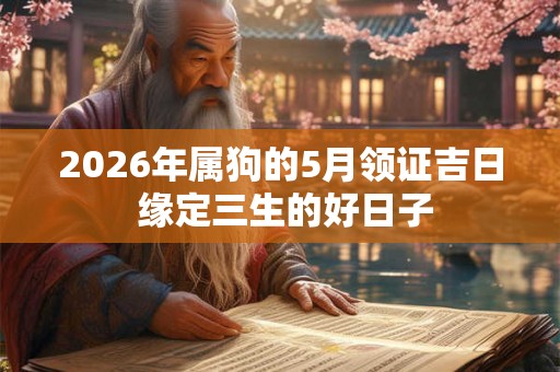 2026年属狗的5月领证吉日 缘定三生的好日子