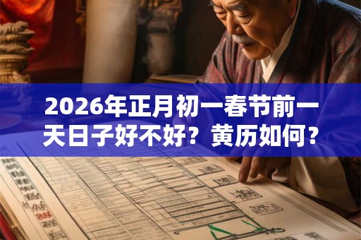 2026年正月初一春节前一天日子好不好？黄历如何？
