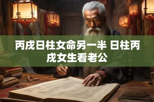 丙戌日柱女命另一半 日柱丙戌女生看老公