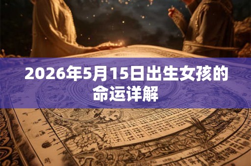 2026年5月15日出生女孩的命运详解