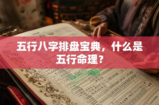 五行八字排盘宝典,什么是五行命理? 五行八字排盘宝典,什么是五行命理?