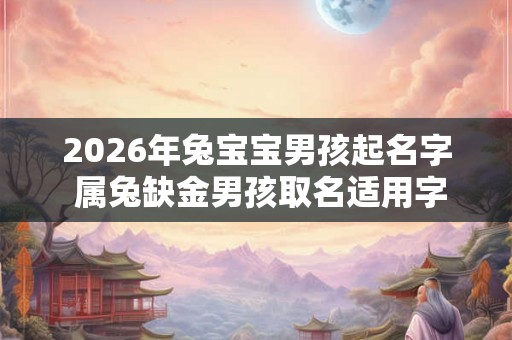 2026年兔宝宝男孩起名字 属兔缺金男孩取名适用字
