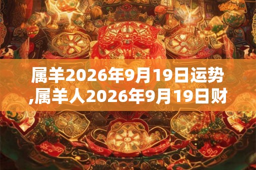 属羊2026年9月19日运势,属羊人2026年9月19日财运,生肖羊2026年9月19日运势