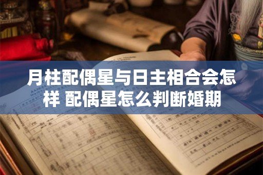 月柱配偶星与日主相合会怎样 配偶星怎么判断婚期