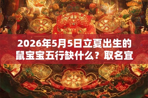 2026年5月5日立夏出生的鼠宝宝五行缺什么？取名宜用字有哪些？
