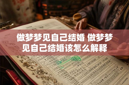 做梦梦见自己结婚 做梦梦见自己结婚该怎么解释 做梦梦见自己结婚 做梦梦见自己结婚该怎么解释